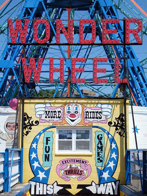 Deno's Wonder Wheel Park at Coney Island, Brooklyn, New York