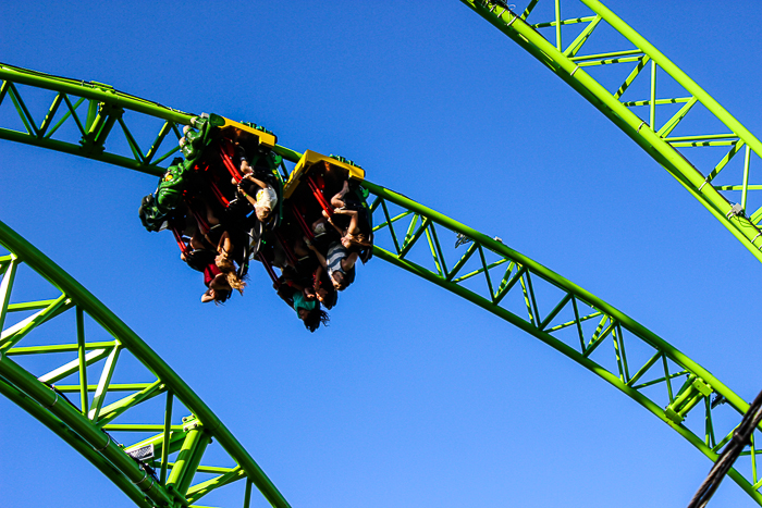 The Monster, a new for 2016 Gerstlauer Infinity roller coaster at Adventureland Amusement Park, Altoona, Iowa