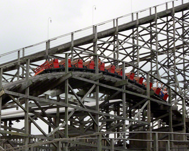 The Kentucky Rumbler roller coaster at Beech Bend Park in Bowling Green, Kentucky