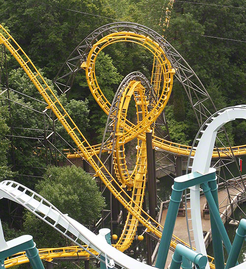 The Loch Ness Monster Roller Coaster at Busch Gardens Europe, Williamsburg, Virginia