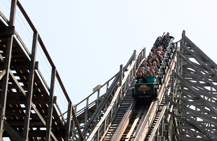 The Mean Streak Roller Coaster at Cedar Point Amusement Park, Sandusky Ohio