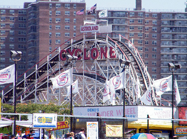 The Coney Island Cyclone at Coney Island, Brooklyn, New York