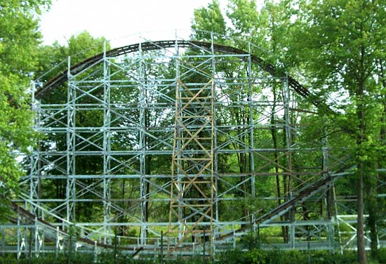 The Blue Streak Rollercoaster At Conneaut Lake Park, Conneaut Lake Pennsylvania