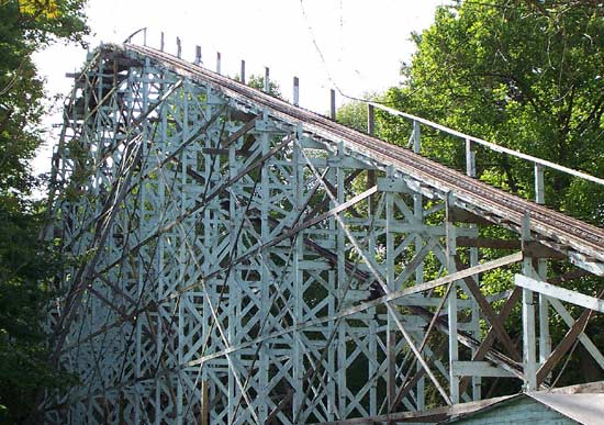 The Blue Streak Rollercoaster At Conneaut Lake Park, Conneaut Lake Pennsylvania