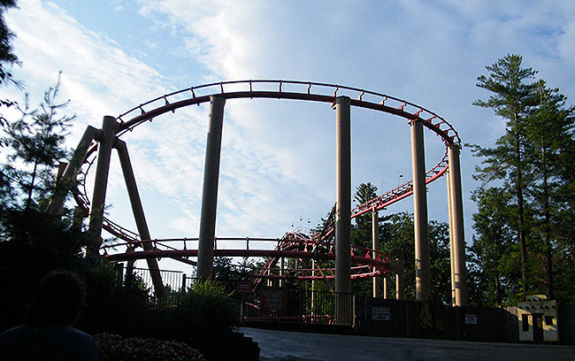 The Canyon Blaster Roller Coaster At The Great Escape, Lake George, New York