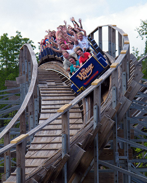 The Voyage Roller Coaster at Holiday World @ Splashin' Safari, Santa Claus, IN