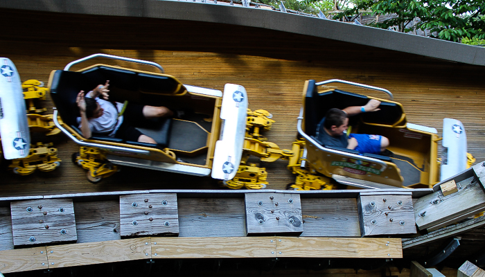 The Flying Turns Roller Coaster at Knoebels Amusement Resort, Elysburg, Pennsylvania