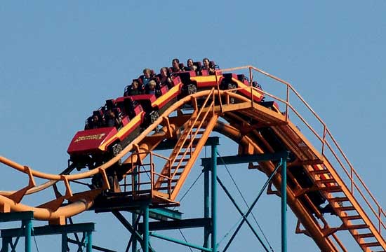 The Corkscrew Rollercoaster at Michigan's Adventure, Muskegon, MI