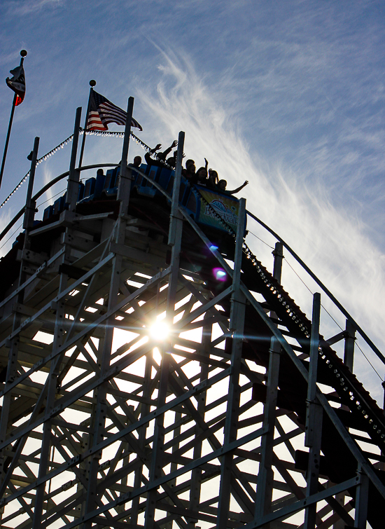 The Giant Dipper rollercoaster at Santa Cruz Beach Boardwalk, Santa Cruz, California