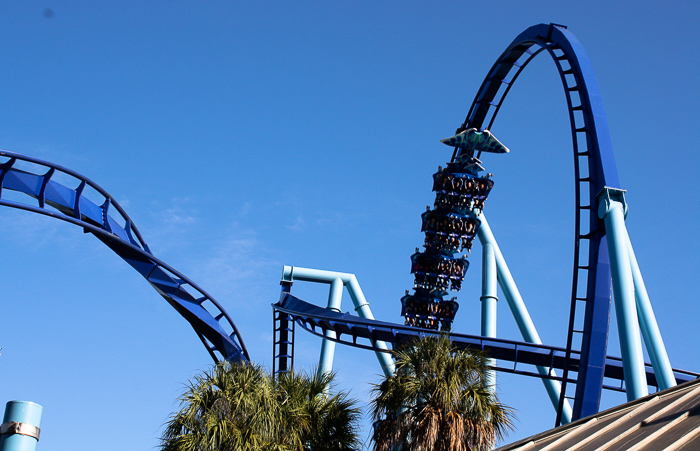 The Manta Rollercoaster at SeaWorld Orlando, Orlando, Florida