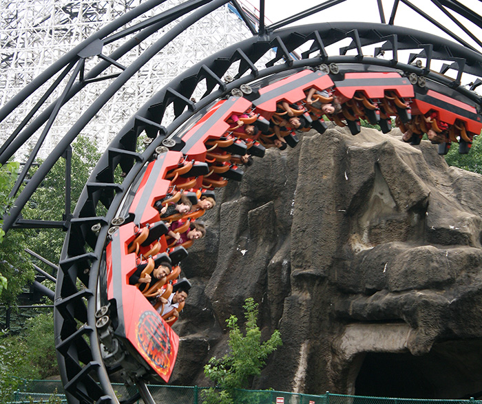The Demon roller coaster at Six Flags Great America, Gurnee, Illinois