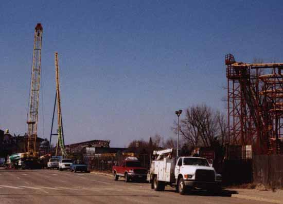 Six Flags Kentucky Kingdom's 2003 Greezed Lightnin' Coaster Under Construction
