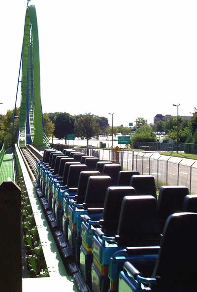 Greezed Lightnin' Rollercoaster at Six Flags Kentucky Kingdom, Louisville, KY