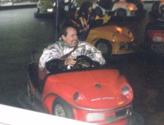 Matthew on the bumper cars @ Six Flags Magic Mountain
