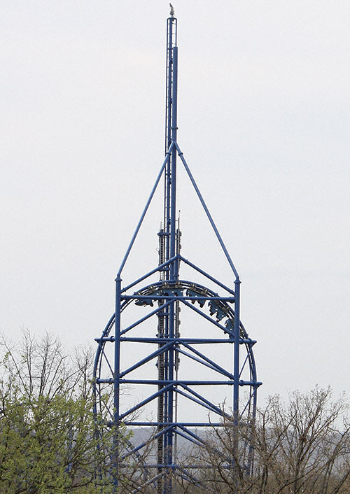 The Mr. Freeze Rollercoasater at Six Flags St. Louis, Eureka, Missouri
