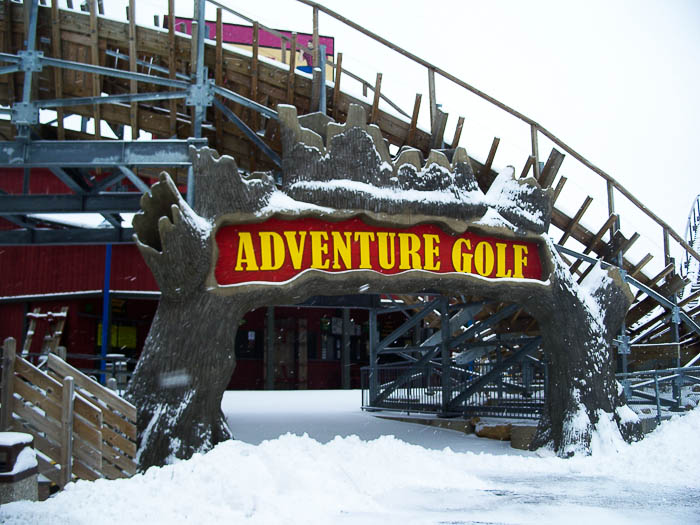 The Hellcat Roller Coaster at Timber Falls Adventure Park, Wisconsin Dells, Winter 2008