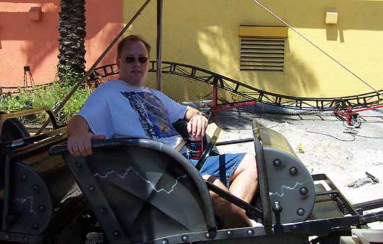 Paul Drabek on The Abandon Mine Rollercoaster @ Uncle Bernies Theme Park located at the Swap Shop, Fort Lauderdale, Florida
