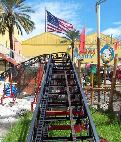 The Abandon Mine Rollercoaster @ Uncle Bernies Theme Park located at the Swap Shop, Fort Lauderdale, Florida