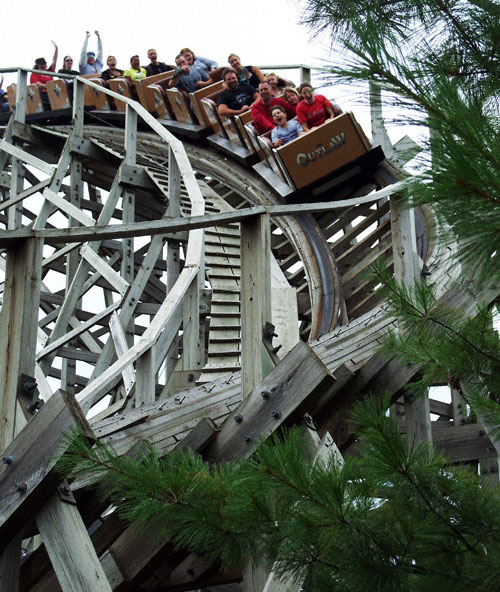 The outlaw Roller Coaster At Adventureland, Altoona, Iowa 