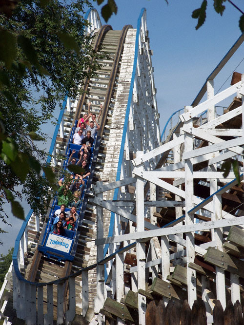 The Tornado Roller Coaster at Adventureland, Altoona, Iowa 