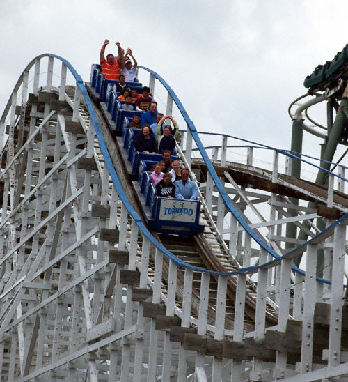 The Tornado Roller Coaster at Adventureland, Altoona, Iowa 