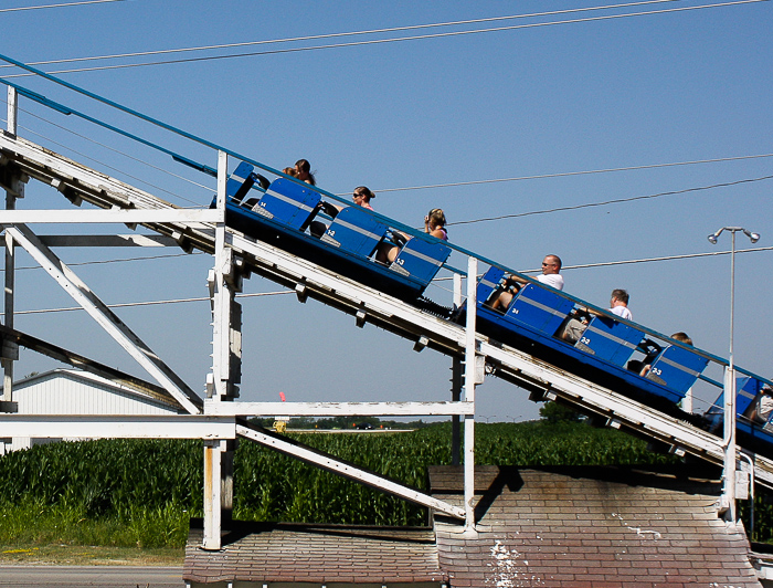 The Tornado Roller Coaster at Adventureland Amusement Park, Altoona, Iowa