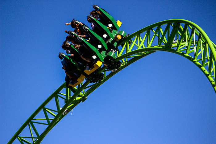 The Monster a new for 2016 Gerstlauer Infinity roller coaster at Adventureland Amusement Park, Altoona, Iowa