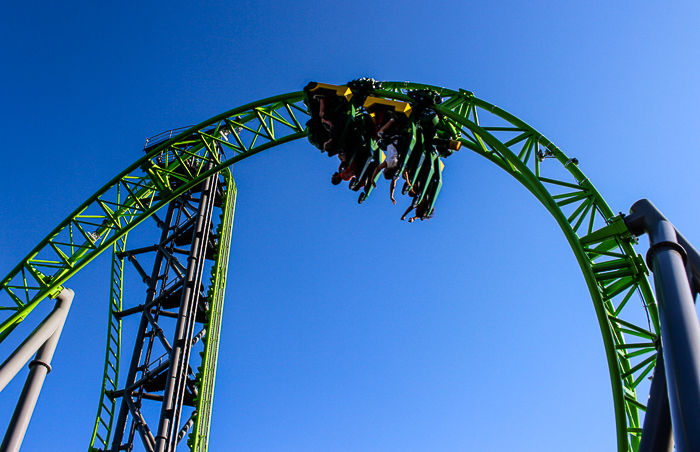 The Monster a new for 2016 Gerstlauer Infinity roller coaster at Adventureland Amusement Park, Altoona, Iowa