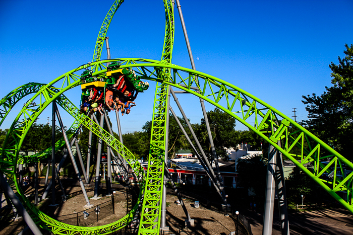 The Monster a new for 2016 Gerstlauer Infinity roller coaster at Adventureland Amusement Park, Altoona, Iowa