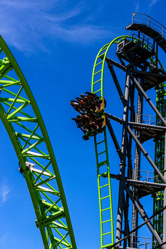 The Monster a new for 2016 Gerstlauer Infinity roller coaster at Adventureland Amusement Park, Altoona, Iowa