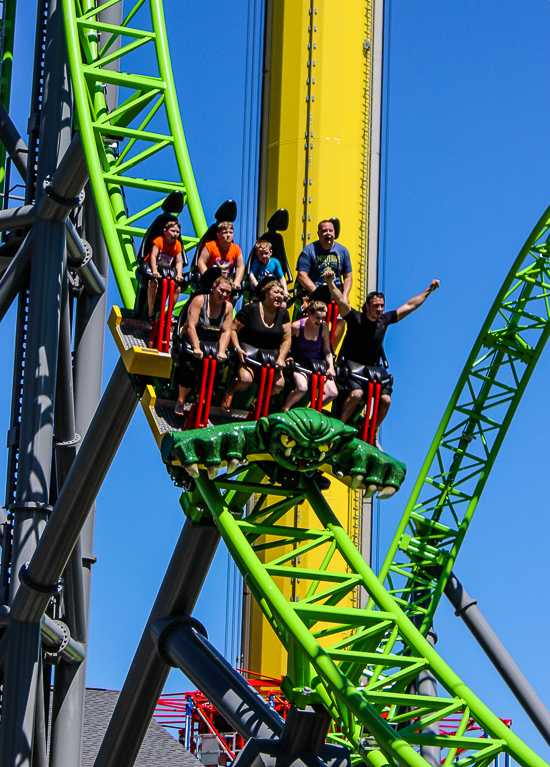 The Monster a new for 2016 Gerstlauer Infinity roller coaster at Adventureland Amusement Park, Altoona, Iowa