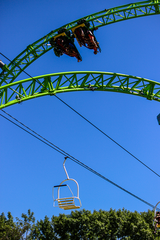 The Monster a new for 2016 Gerstlauer Infinity roller coaster at Adventureland Amusement Park, Altoona, Iowa