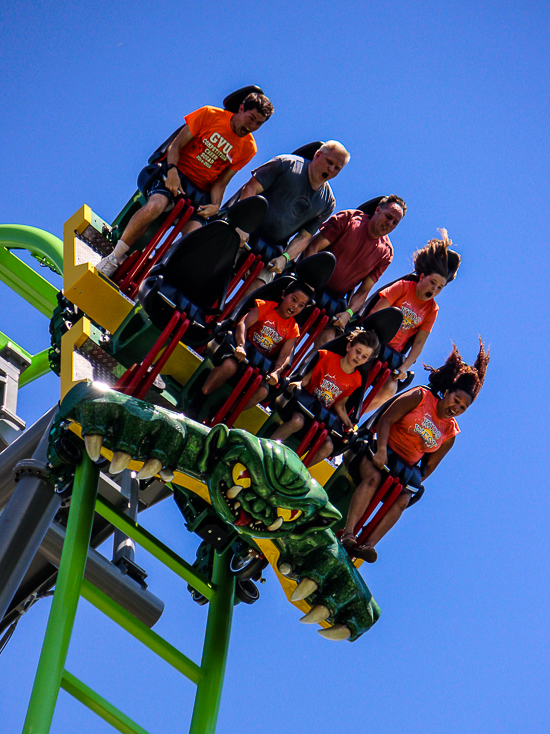 The Monster a new for 2016 Gerstlauer Infinity roller coaster at Adventureland Amusement Park, Altoona, Iowa