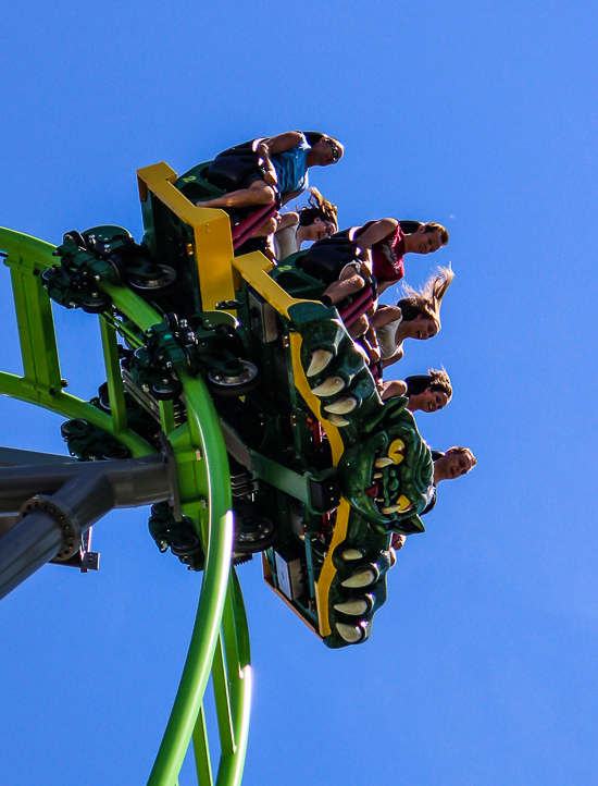 The Monster a new for 2016 Gerstlauer Infinity roller coaster at Adventureland Amusement Park, Altoona, Iowa