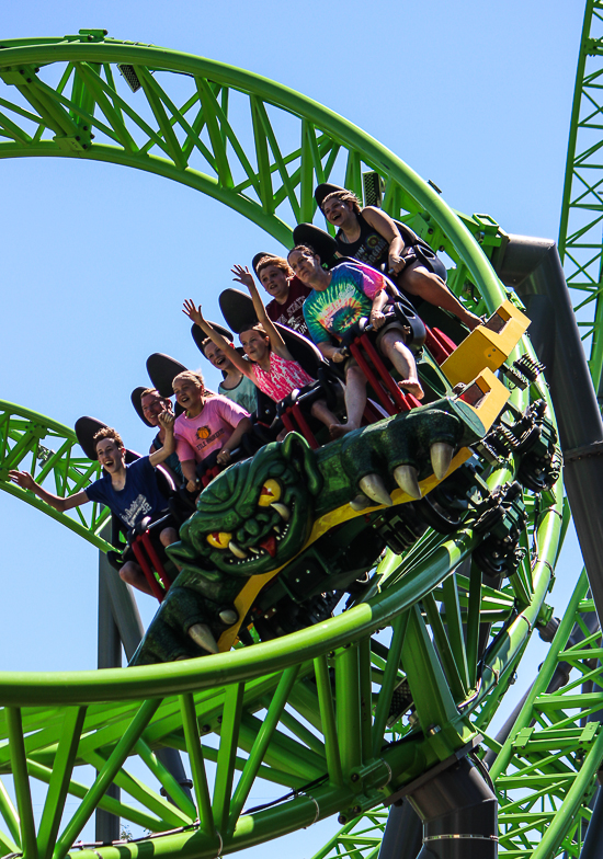 The Monster a new for 2016 Gerstlauer Infinity roller coaster at Adventureland Amusement Park, Altoona, Iowa