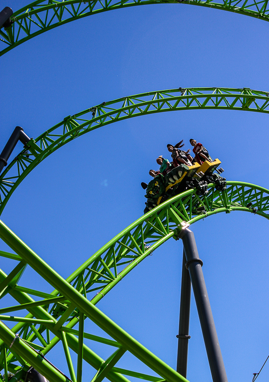 The Monster a new for 2016 Gerstlauer Infinity roller coaster at Adventureland Amusement Park, Altoona, Iowa