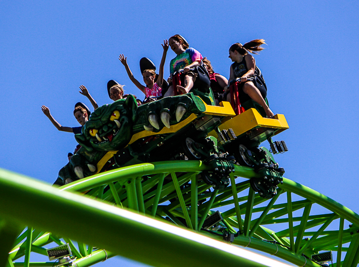 The Monster a new for 2016 Gerstlauer Infinity roller coaster at Adventureland Amusement Park, Altoona, Iowa