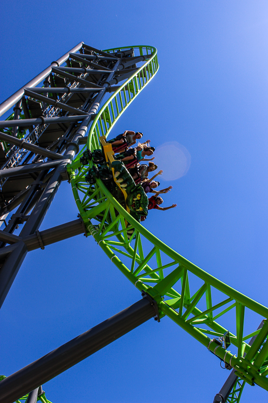 The Monster a new for 2016 Gerstlauer Infinity roller coaster at Adventureland Amusement Park, Altoona, Iowa