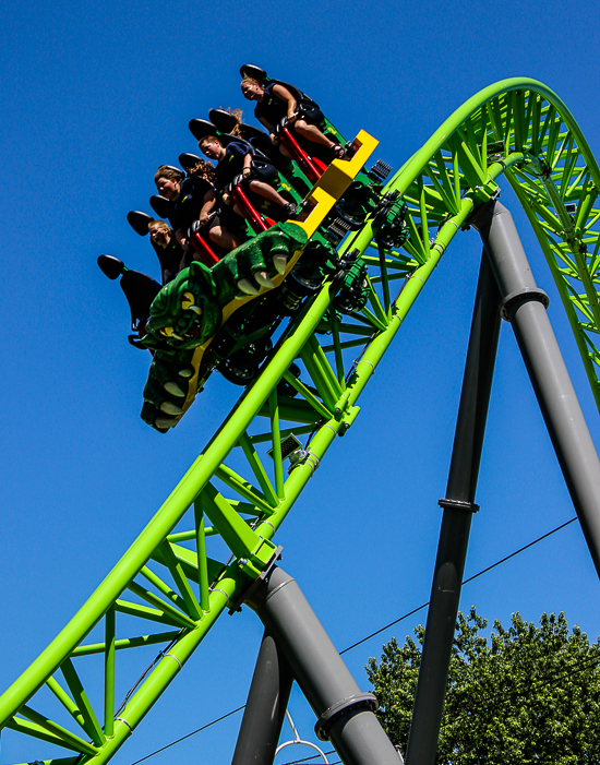 The Monster a new for 2016 Gerstlauer Infinity roller coaster at Adventureland Amusement Park, Altoona, Iowa