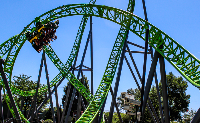 The Monster a new for 2016 Gerstlauer Infinity roller coaster at Adventureland Amusement Park, Altoona, Iowa