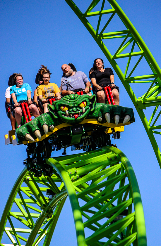 The Monster a new for 2016 Gerstlauer Infinity roller coaster at Adventureland Amusement Park, Altoona, Iowa