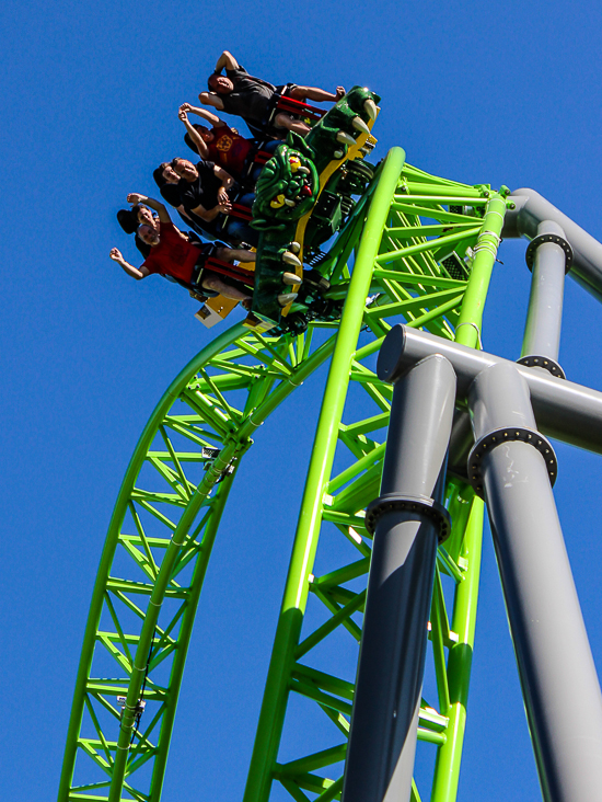 The Monster a new for 2016 Gerstlauer Infinity roller coaster at Adventureland Amusement Park, Altoona, Iowa