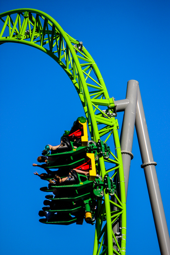 The Monster a new for 2016 Gerstlauer Infinity roller coaster at Adventureland Amusement Park, Altoona, Iowa