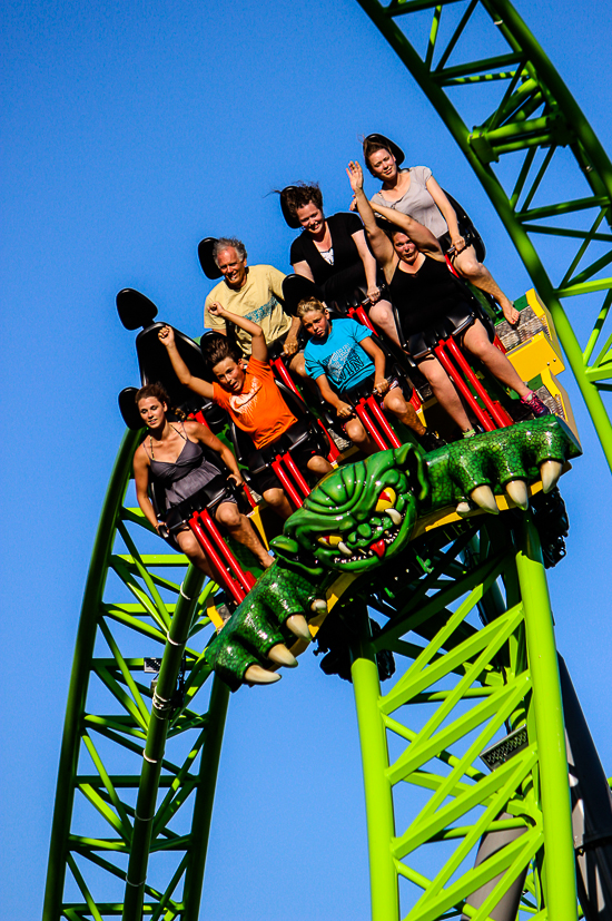 The Monster a new for 2016 Gerstlauer Infinity roller coaster at Adventureland Amusement Park, Altoona, Iowa