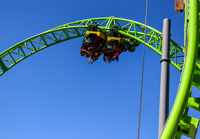 The Monster a new for 2016 Gerstlauer Infinity roller coaster at Adventureland Amusement Park, Altoona, Iowa