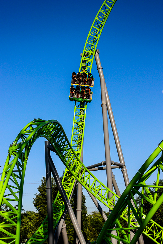 The Monster a new for 2016 Gerstlauer Infinity roller coaster at Adventureland Amusement Park, Altoona, Iowa