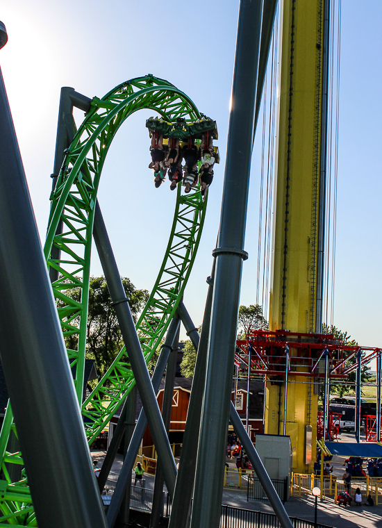 The Monster a new for 2016 Gerstlauer Infinity roller coaster at Adventureland Amusement Park, Altoona, Iowa