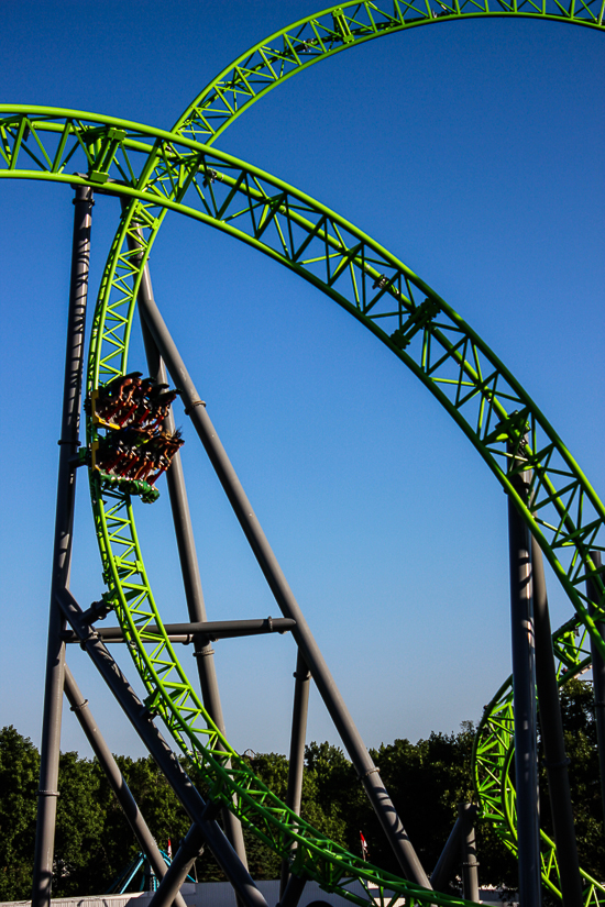 The Monster a new for 2016 Gerstlauer Infinity roller coaster at Adventureland Amusement Park, Altoona, Iowa