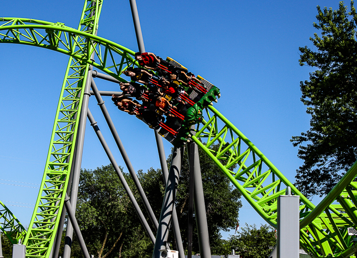 The Monster a new for 2016 Gerstlauer Infinity roller coaster at Adventureland Amusement Park, Altoona, Iowa