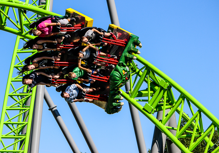 The Monster a new for 2016 Gerstlauer Infinity roller coaster at Adventureland Amusement Park, Altoona, Iowa